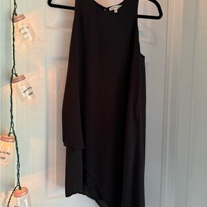 Monteau Black Asymmetrical Halter Cocktail Dress
